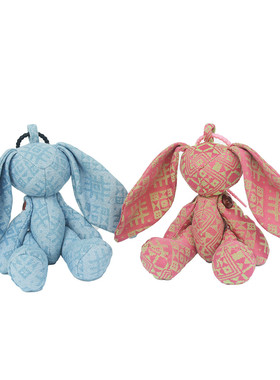 木绵远山MUMZUZU机织素锦系列壮锦、侗锦兔兔吊饰