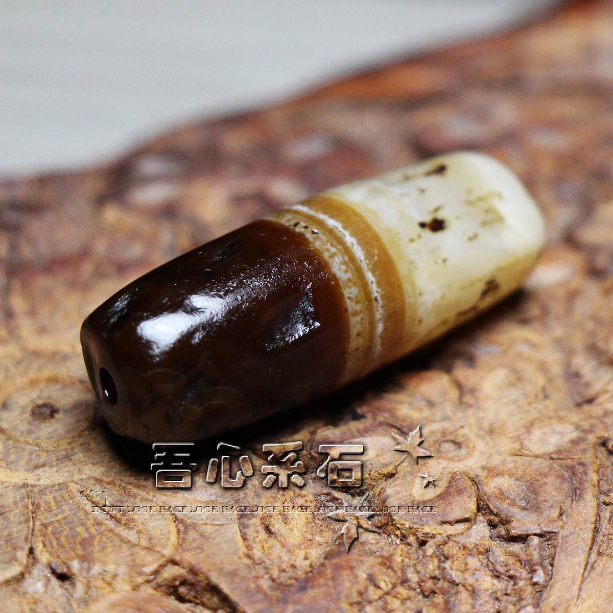 diy散珠西藏包浆缠丝老玛瑙