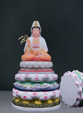 艺瓷树脂莲花底座摆放佛像底座