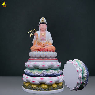 艺瓷莲花底座摆放佛像底座加高莲花坐莲花台垫高神像居家工艺饰品