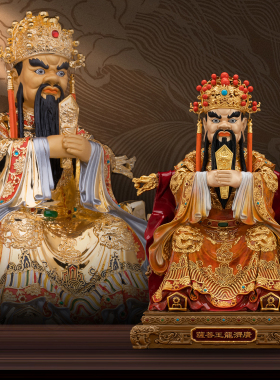 康盛黄铜供奉摆件广济龙王神像