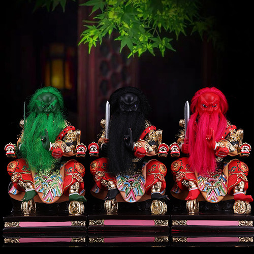 树脂彩绘法主公神像摆件