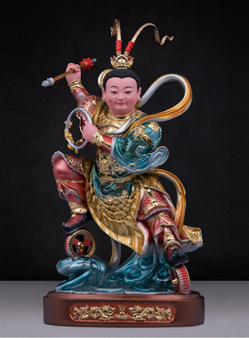 树脂哪吒三太子神像中式客厅摆件