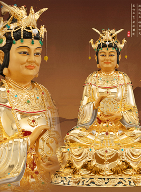 康盛黄铜供奉摆件中式无生老母像