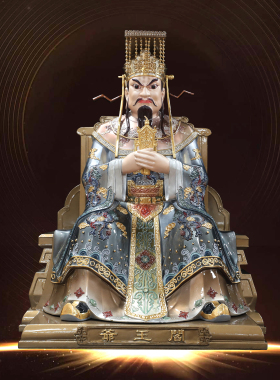 纯铜阎王神像阎罗王十殿阎王爷阎罗天子阎魔王冥王爷家用供奉摆件