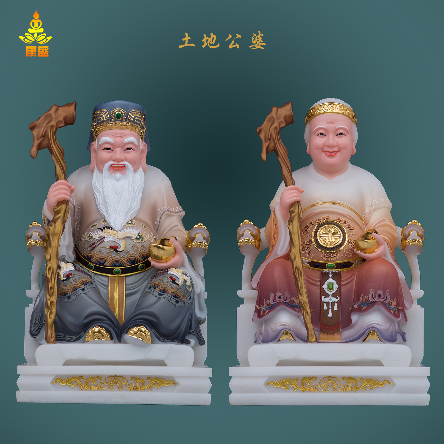 土地公土地婆佛像福德正神土地公