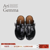 一脚蹬休闲舒适勃肯鞋 Ari Gemma｜Espresso·真皮水洗复古半拖鞋