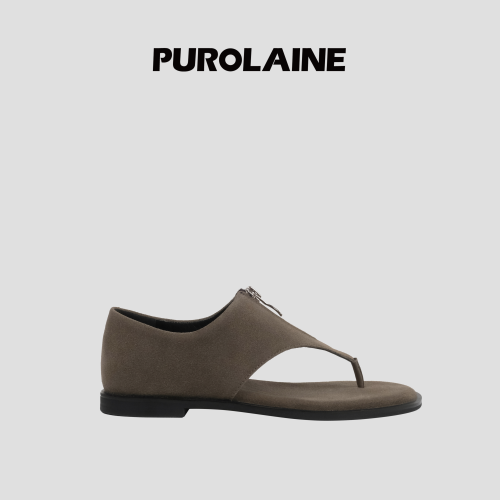 【豆豆精选】PUROLAINE朴羚「猎户座」cleanfit通勤拉链夹趾凉鞋