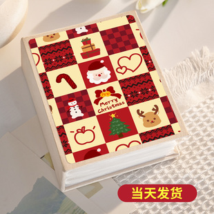 圣诞小相册本大容量家庭插页影集册45寸宝宝照片拍立得收纳本高级