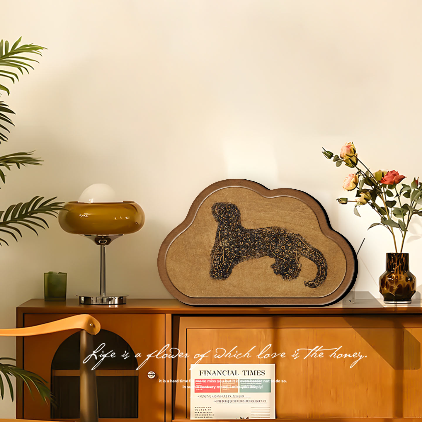 中古风相框摆台玄关简约小众装饰摆件餐厅时尚艺术装饰画乔迁入宅图片