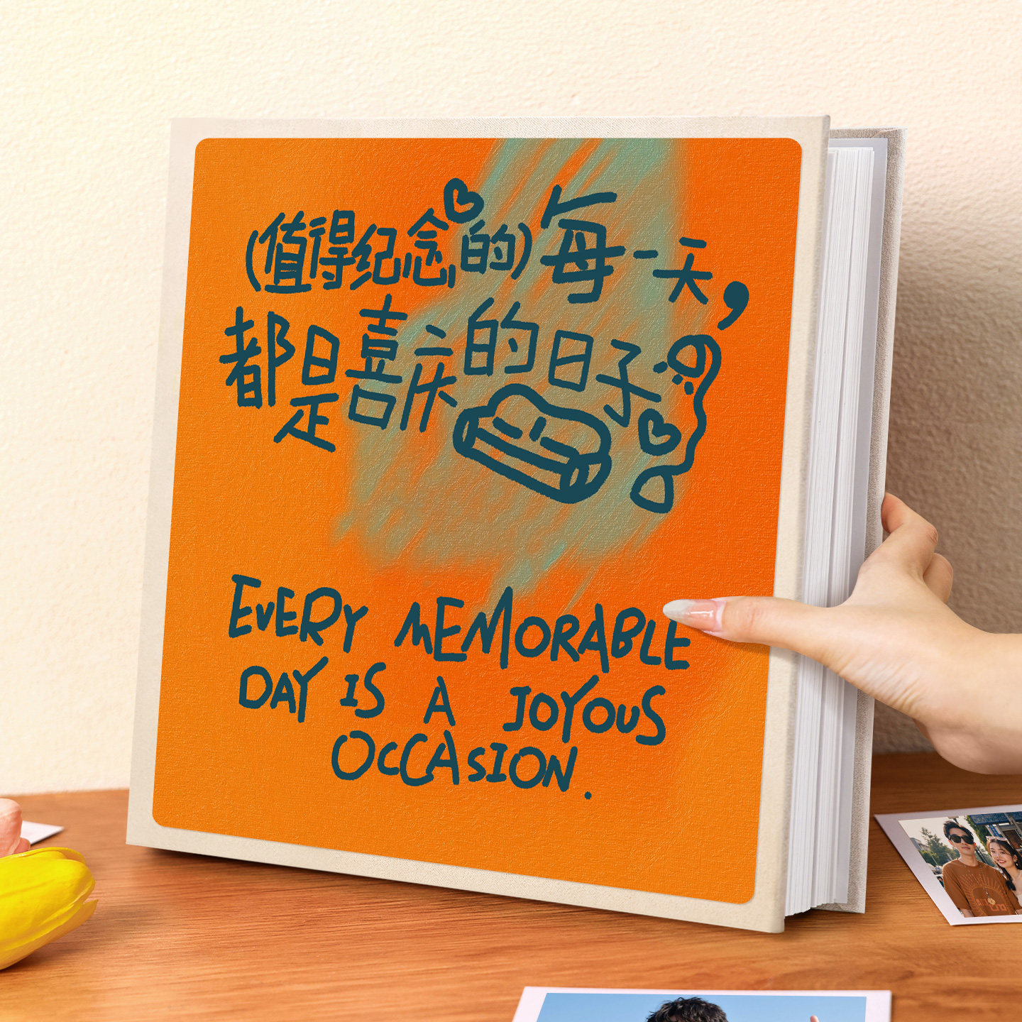 diy情侣手工覆膜相册本自粘式3寸拍立得照片收纳5寸6寸纪念册三六