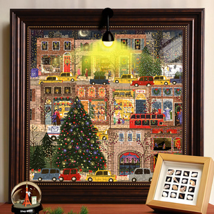 galison拼图初雪之夜520片成人版diy治愈系圣诞节冬灯送女生礼物