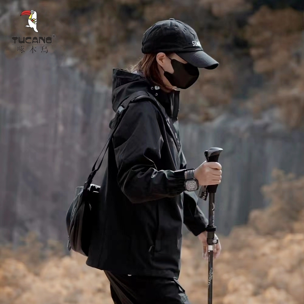 啄木鸟冲锋衣男女秋冬季三合一可拆卸防水防风外套加绒户外登山服