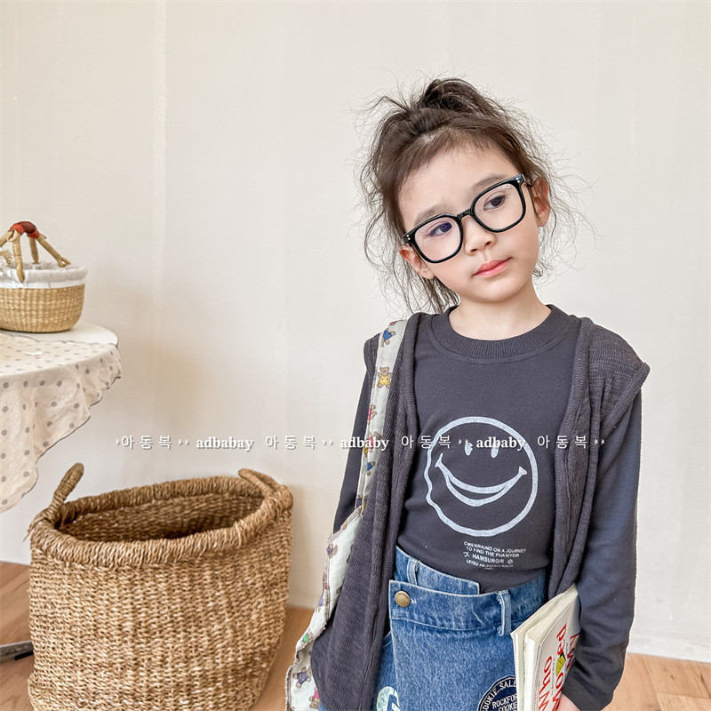 儿童韩版秋装长袖T恤春秋款男女童笑脸印花打底衫宝宝宽松卫衣潮,童装/婴儿装/亲子装,T恤,淘宝优惠券,粉丝福利购,淘宝优惠卷