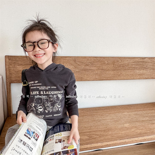 儿童韩版长袖连帽卫衣春秋款韩版