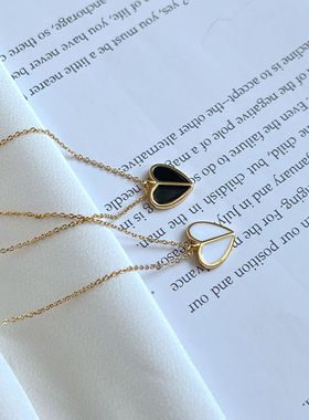 珐琅釉金属十字链女爱心