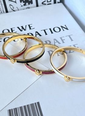 时尚女式金属珐琅釉镶嵌手镯