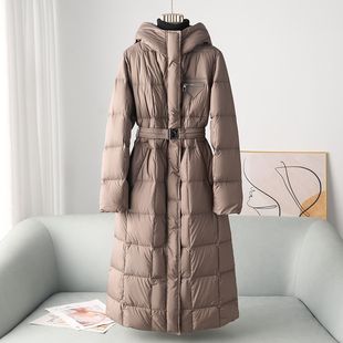 今年流行特惠少量服饰2025冬季新款90白鹅绒羽绒服女士长款修身