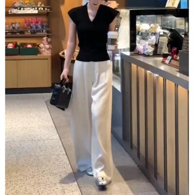 今年流行特惠24131大爱美依缘2026夏季新款V领修身无袖上衣高腰阔
