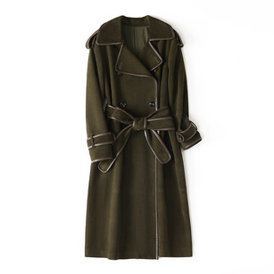 今年流行特惠真皮皮衣HN3249 2英伦欧美风撞色包边双排扣羊反绒