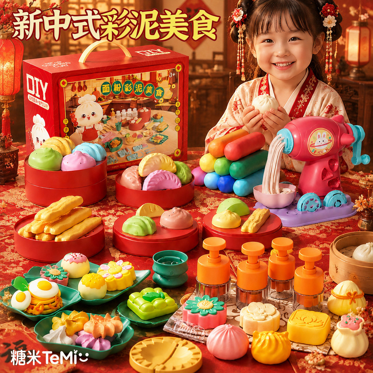 食品级无毒幼儿园彩泥套装模具图片