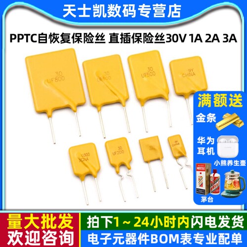 PPTC自恢复保险丝直插保险丝30V
