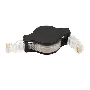 1.5米伸缩网线 伸缩RJ45网线 便携式 电脑网线