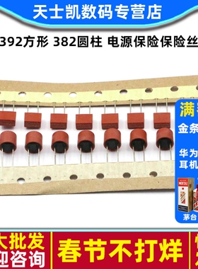 392方形 382圆柱 电源保险保险丝T1A/2A/2.5A/3.15A/4A/10A 250V