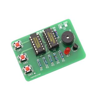 三人表决器焊接套件 3人投票器74LS08+cd4075数字电路实训DIY模块