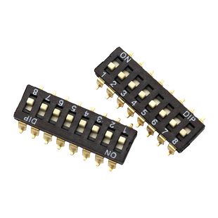 拔码开关 间距2.54MM 8位 拨码开关 贴片 黑色 八位