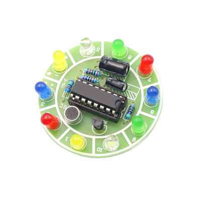 七彩声控旋转电路板制作diy套件