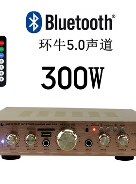 SUNBUCK山宇家用功放机 卡拉OK功放环牛大功率带插卡摇控蓝牙功放