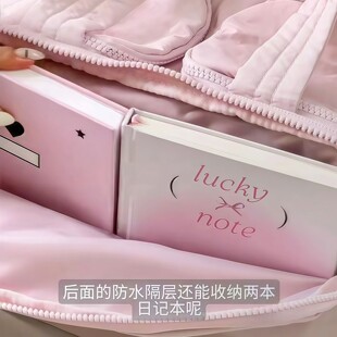 属于j人的收纳包!粉色大容量化妆包女外出便携式分区旅行化妆品