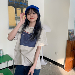 Short sleeve T-shirt women's small print top