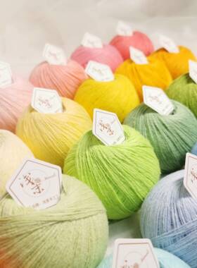 浅茉2021新品 棉可可钩棒针DIY玩偶人偶治愈系细毛线27g±2g