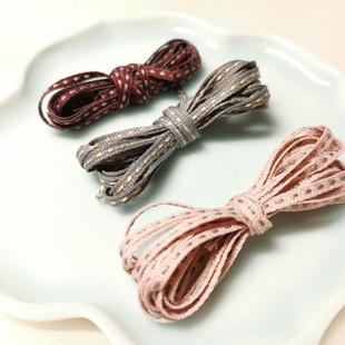 浅茉手工 钩棒针小玩偶DIY罗纹丝织带蝴蝶结包装装饰辅料3mm超细