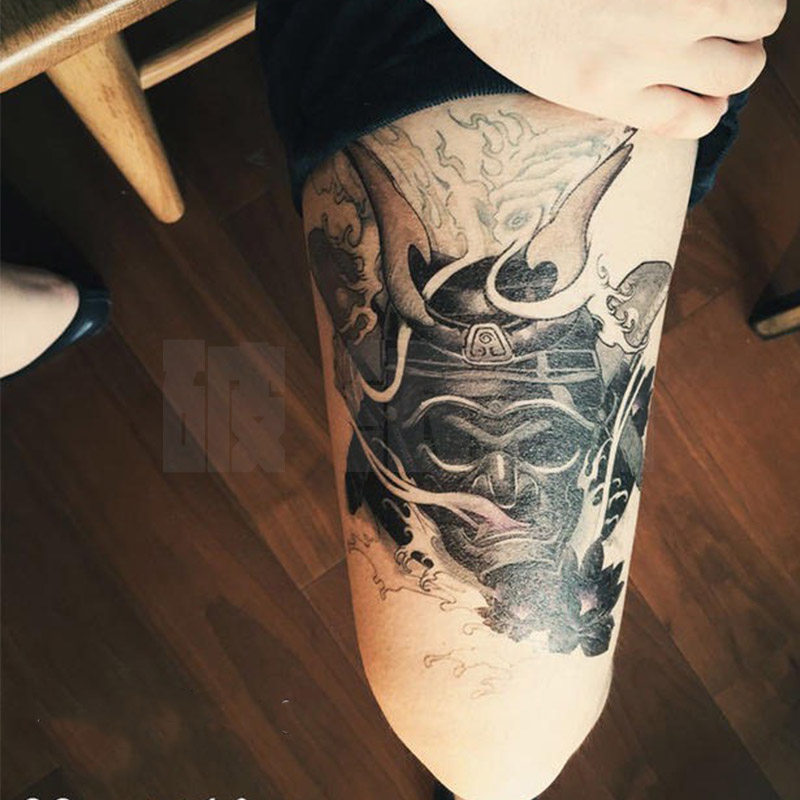 破浪潮原创纹身贴武士日式花臂花腿超大后背逼真防水ins网红持久