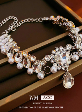 巴洛克珍珠项链女款2024新款爆款轻奢高级感礼服毛衣锁骨链子配饰