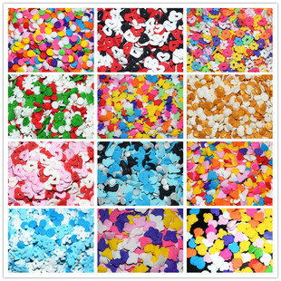 可食用烘焙蛋糕装饰小糖珠星星切片糖果 混装彩色爱心糖珠500g