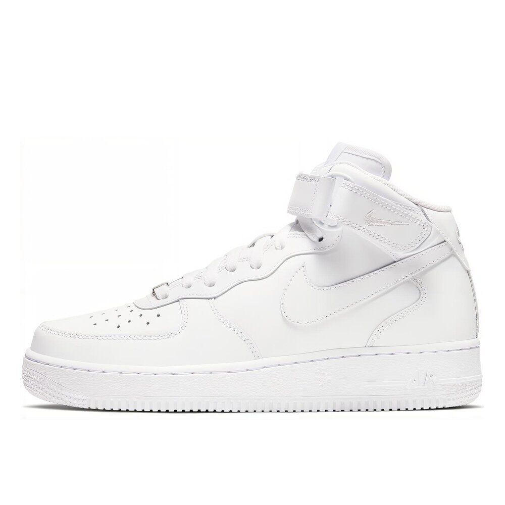 Nike Air Force 1 07 合成革 中帮 板鞋 女款 纯白