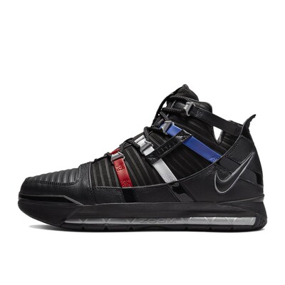 Nike Lebron 3 詹姆斯3 理发店 中帮 实战篮球鞋 男款 黑色
