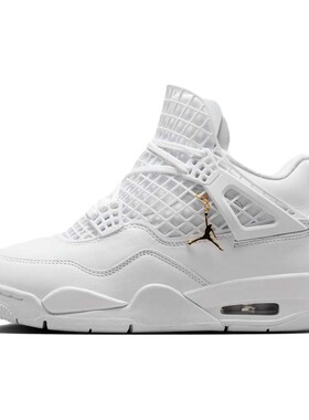 Jordan Air Jordan 4 “Net” 耐磨 中帮 复古篮球鞋 女款 白色