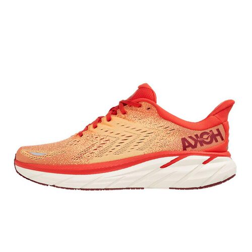 HOKA ONE ONE Clifton 8 公路 减震防滑 低帮 跑步鞋 男款 炽热橙
