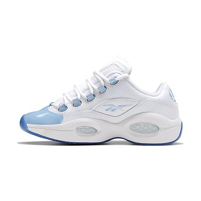 Reebok Question Low-Grade 减震防滑耐磨 低帮 篮球鞋 蓝白 青少