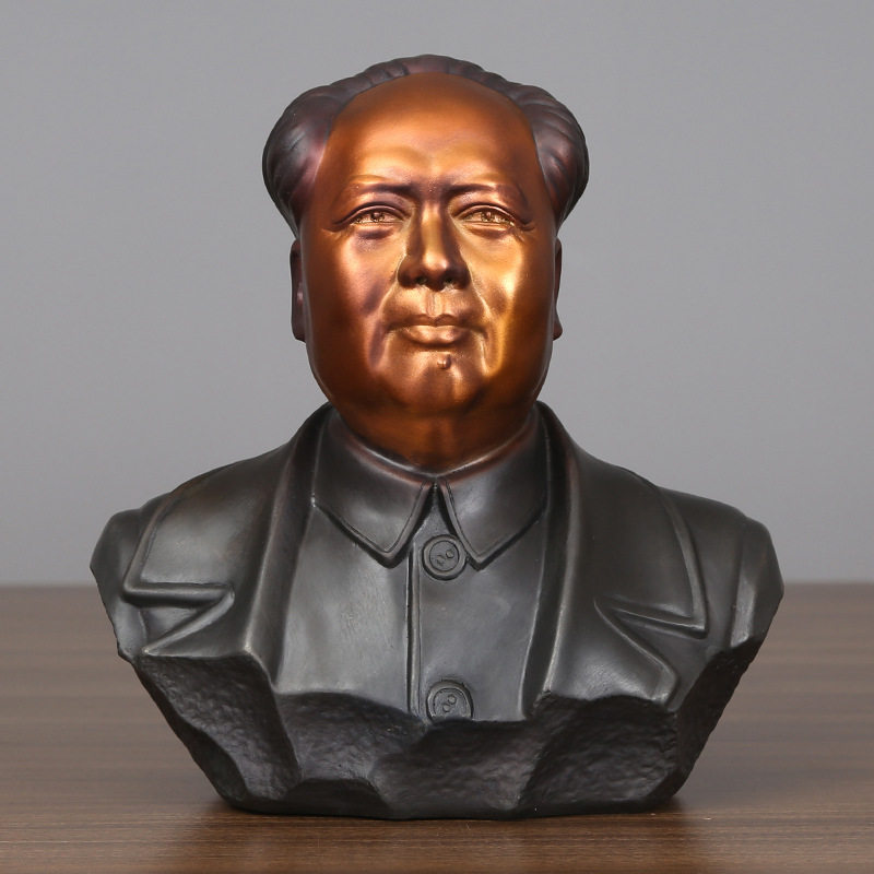 黄铜毛主席半身雕塑像办公桌客厅