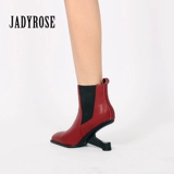 Металлические эластичные челси, высокие короткие сапоги для отдыха, ботинки, тренд сезона, европейский стиль