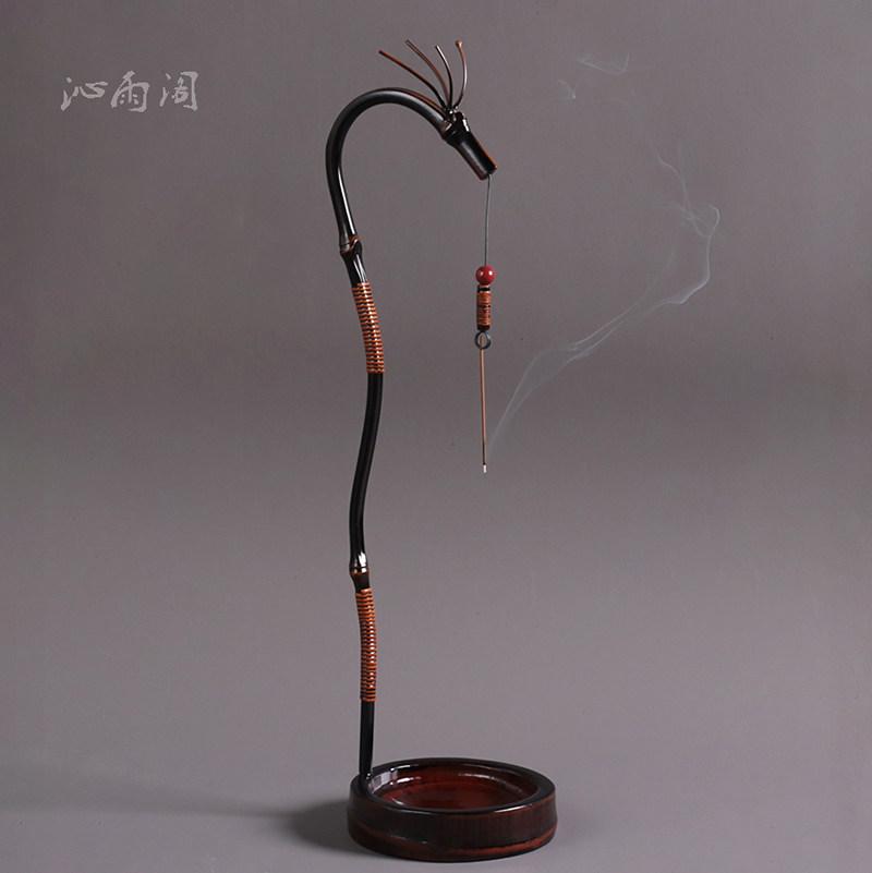 龙吐香老竹丫手工线香插茶室空间装饰禅意摆件倒挂香薰炉大漆香座,家居饰品,香托/香盘/香座/香插,淘宝优惠券,粉丝福利购,淘宝优惠卷