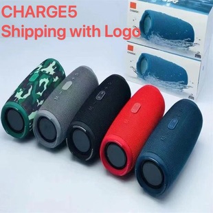 跨境外贸CHARGE5冲击波5蓝牙音箱顶配金属标无线插卡便携重低音响