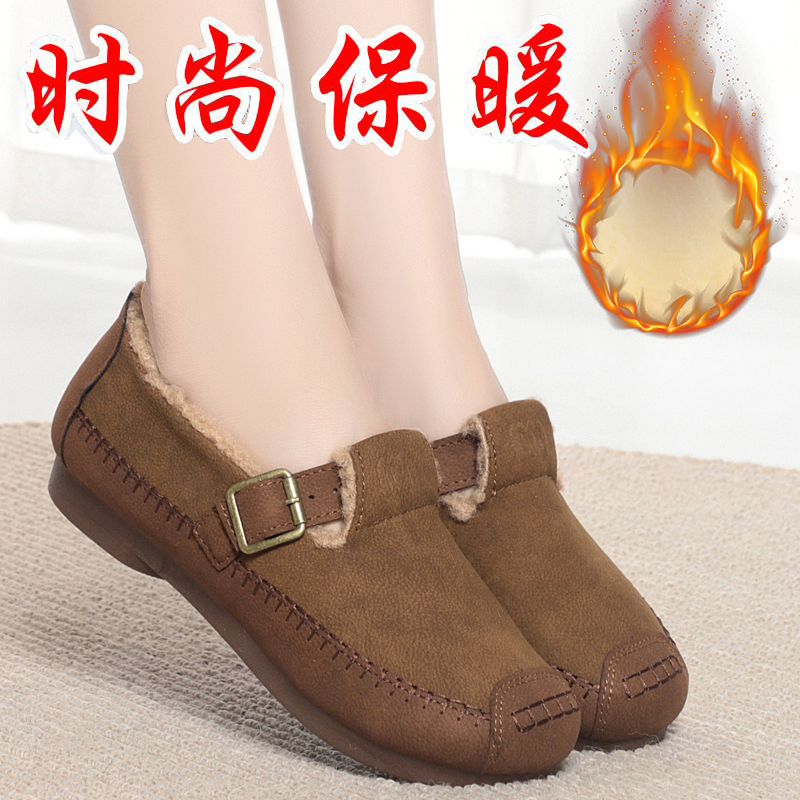 平底冬季棉靴时尚防滑