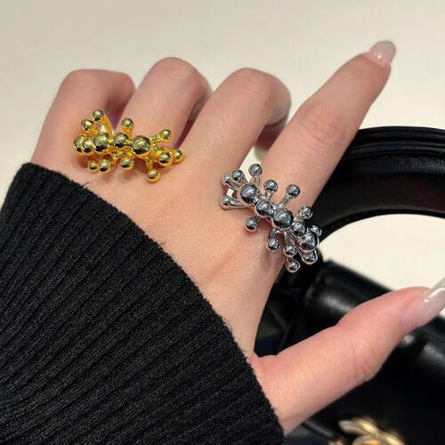 New Minimalist Metal Rings Women Geometric Firework Design O